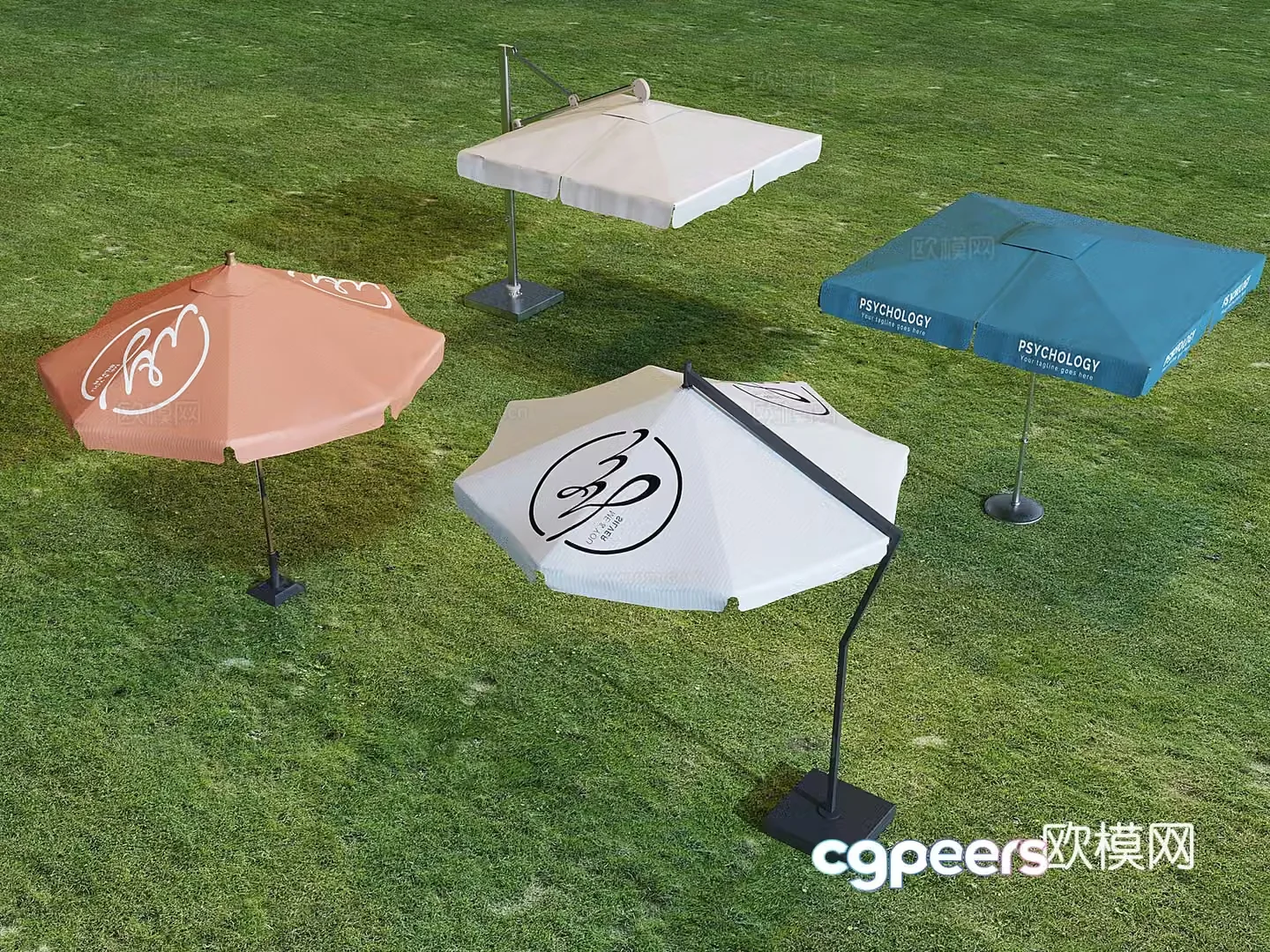 Outdoor awning parasol 3d model