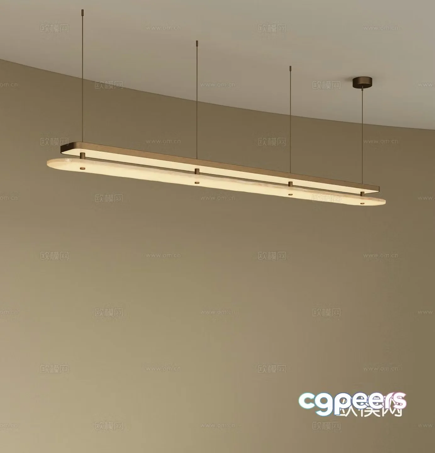 Modern light luxury chandeliers long chandeliers restaurant chandeliers bar chandeliers front chandeliers 3D model