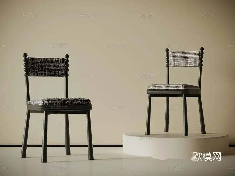 Two Chairs 3D Model – 7255 – VRAY Render