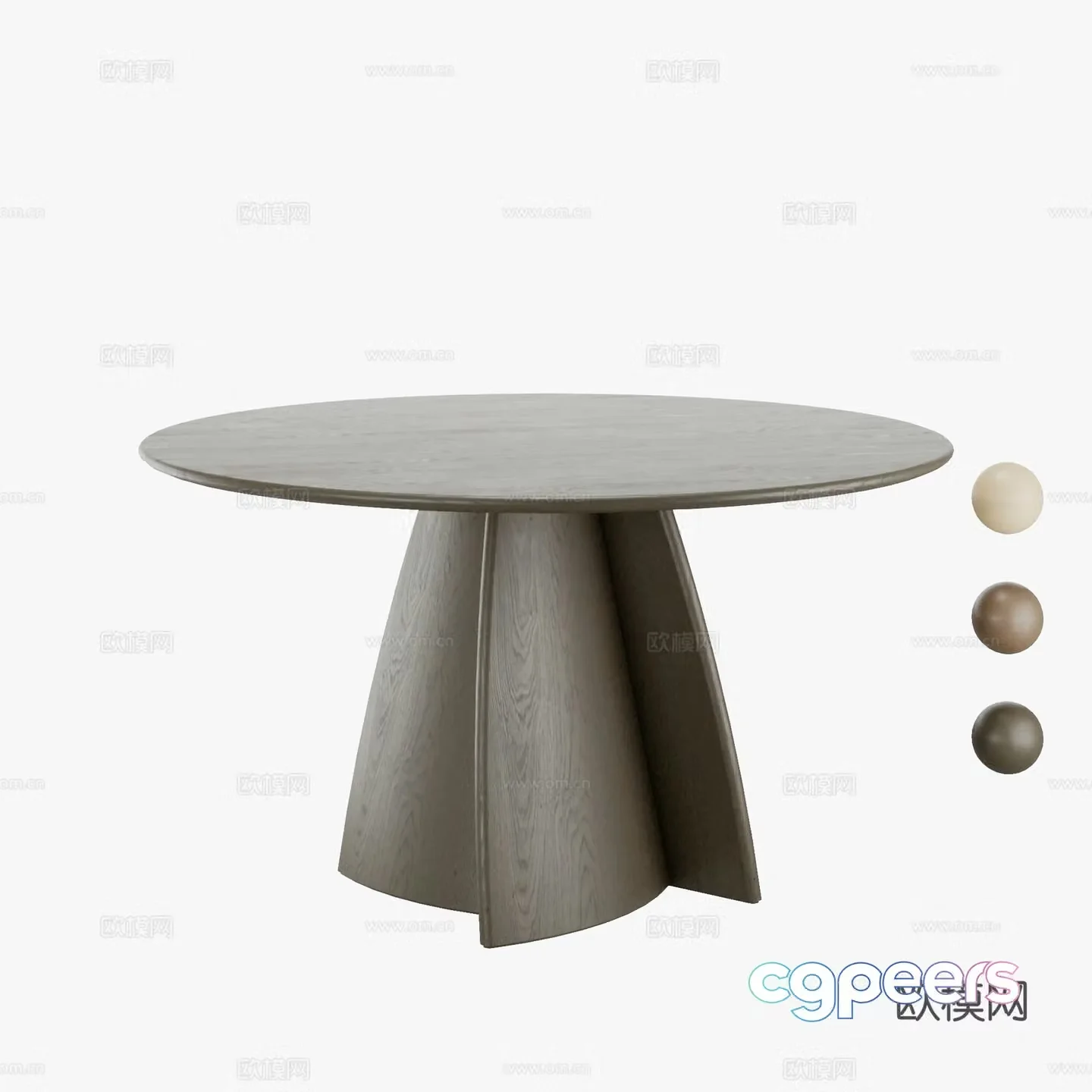 Leisure exquisite round table dining table 3D model