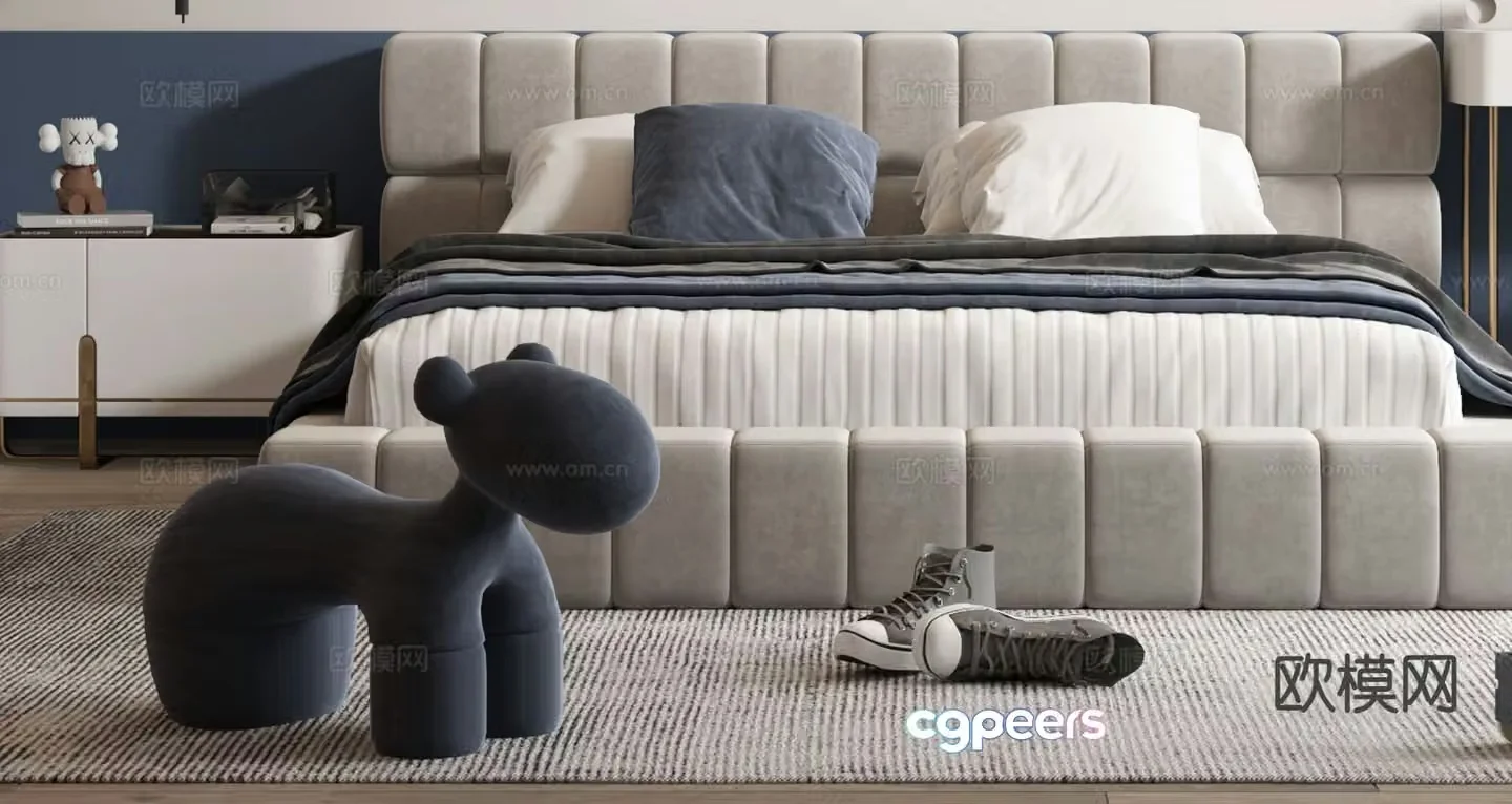 Modern children’s bed 3d model