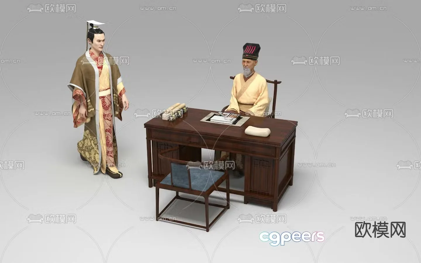 Traditional Chinese Medicine Diagnosis Simulation Landscape 3D Model