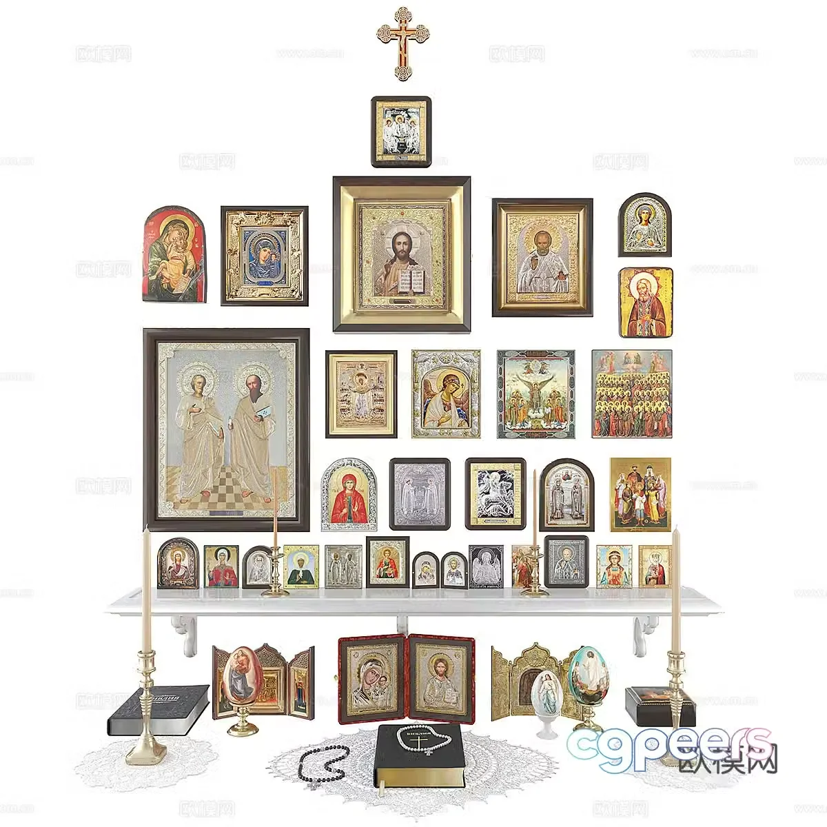 Religious Ornaments Christian Bible 3d Model