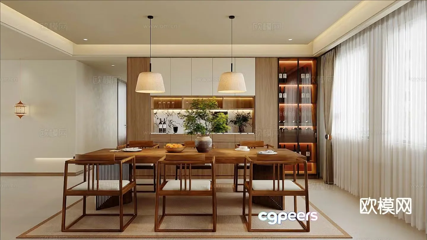 Chinese restaurant 3d model