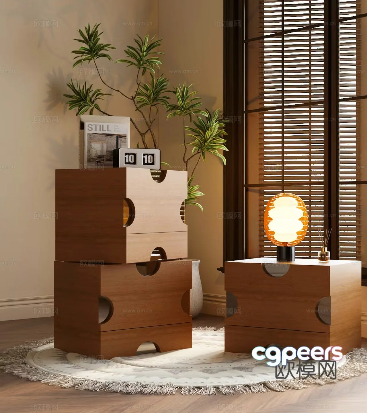 Modern night table 3d model
