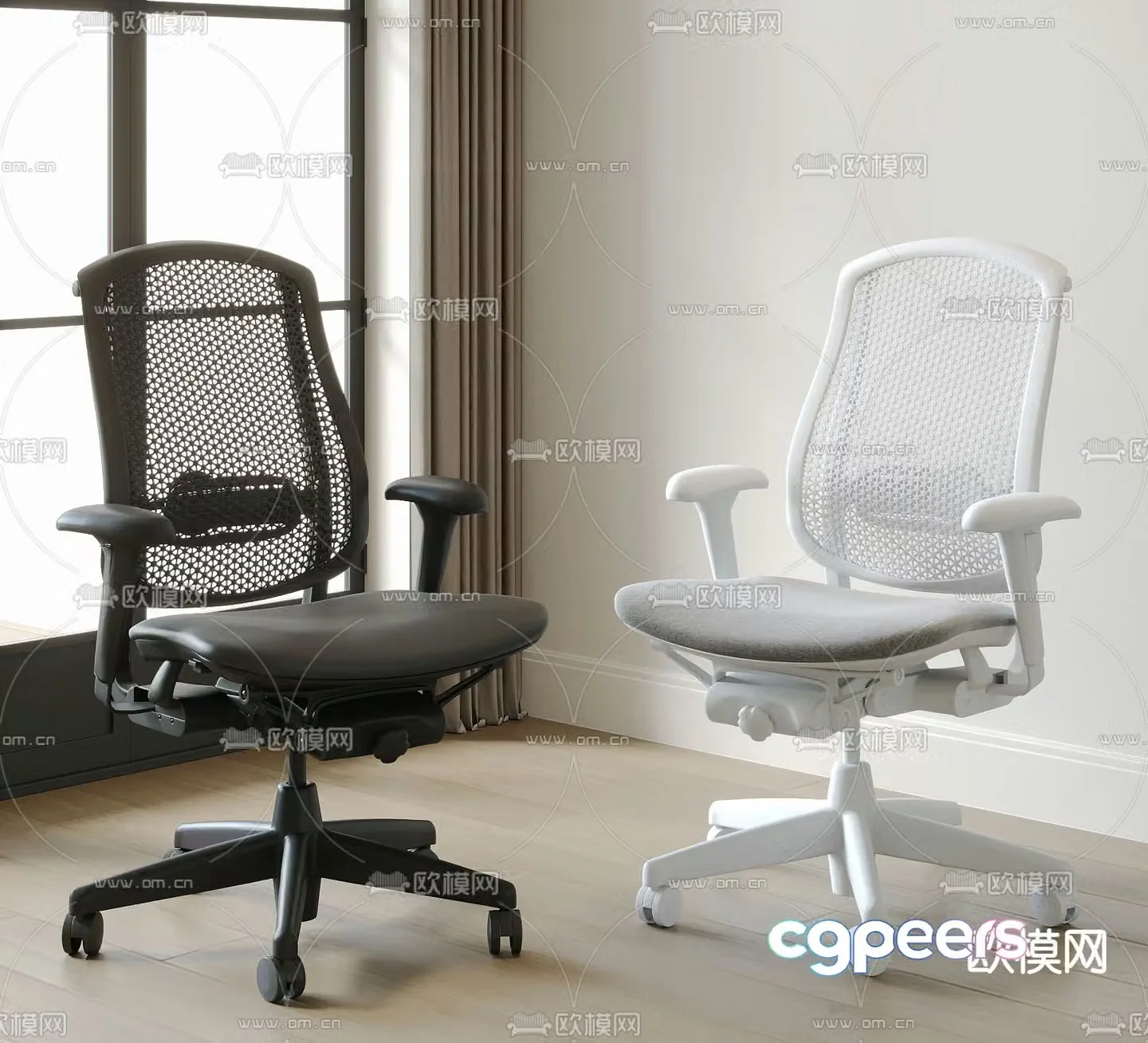 Office chair staff chair 3d model