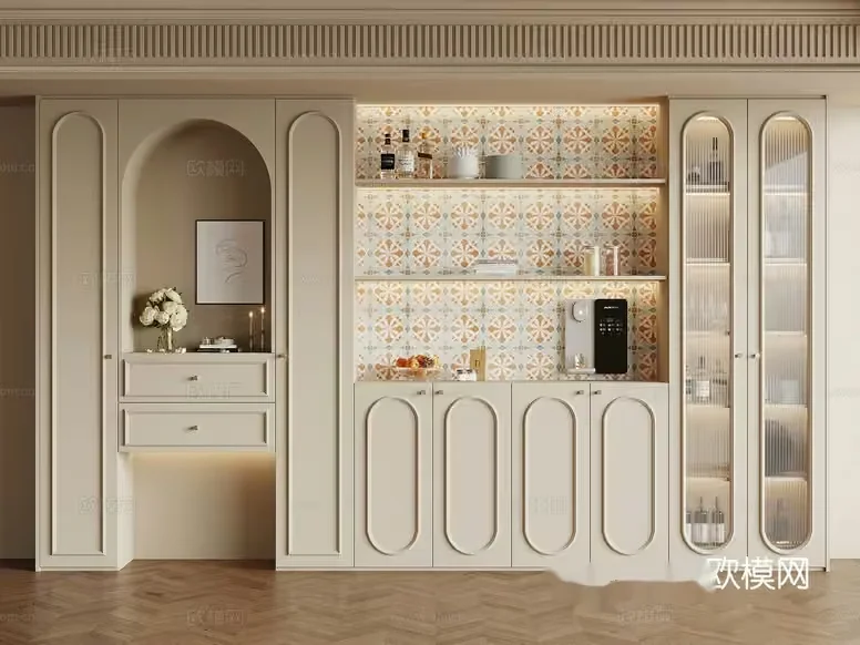 Modern Kitchen Design 3D Model – 15124 – VRAY Render