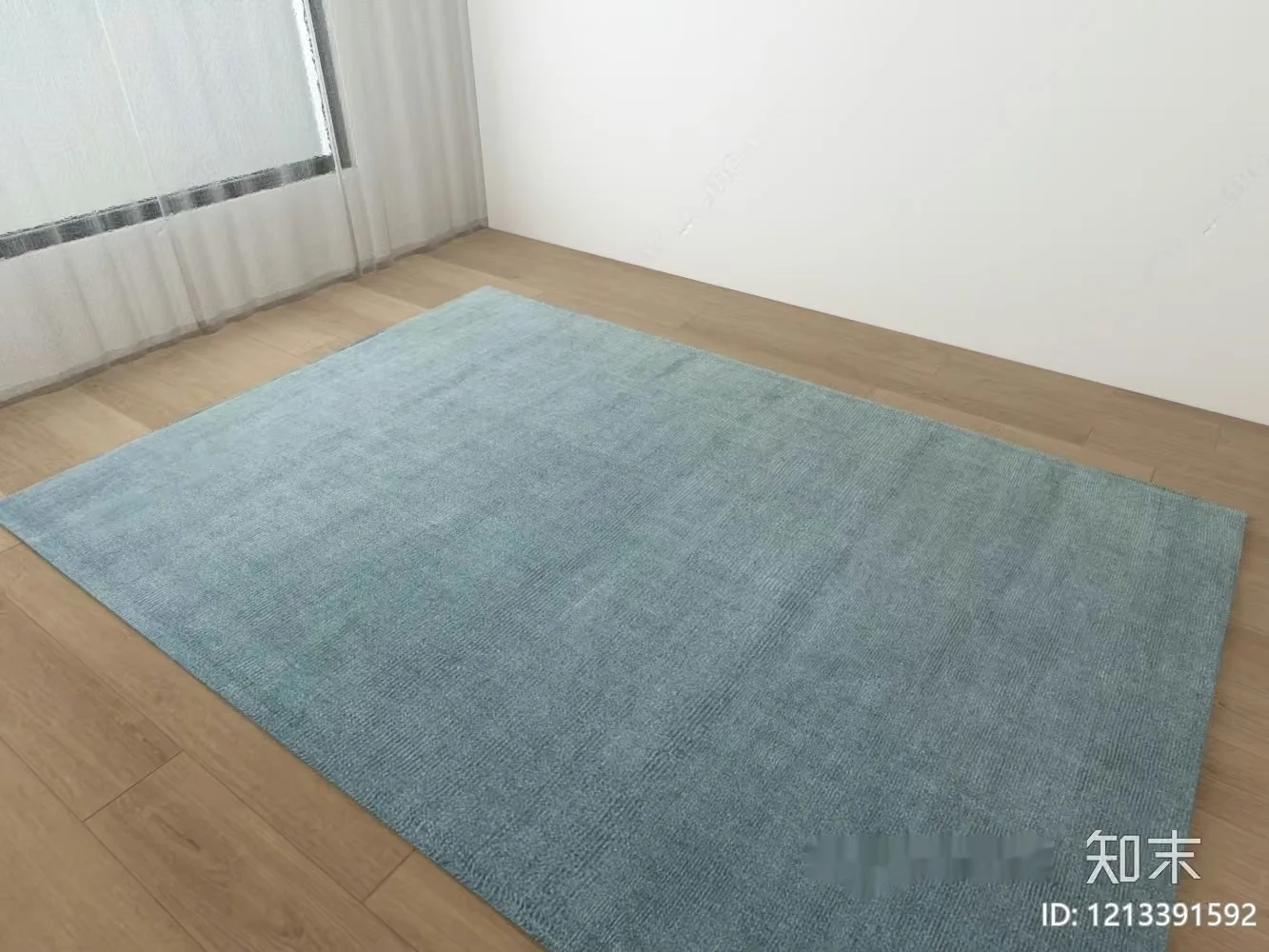 A Blue Rug In A Room 3D Model – 15640 – VRAY Render