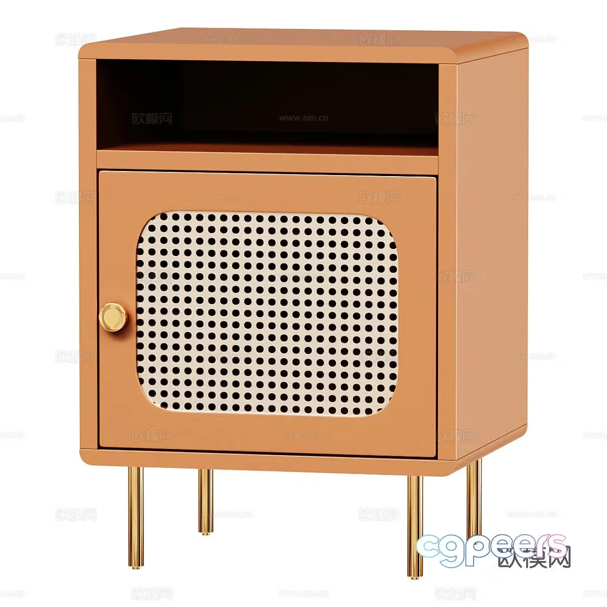 Modern light luxury children’s room bedside table 3D model