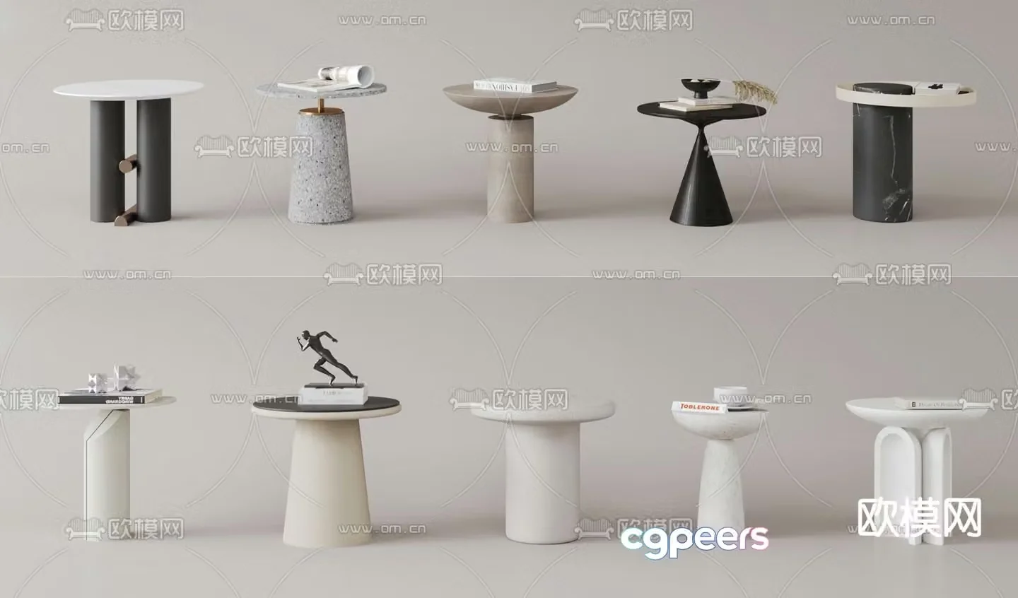 Side table corner table round table table table 3D model