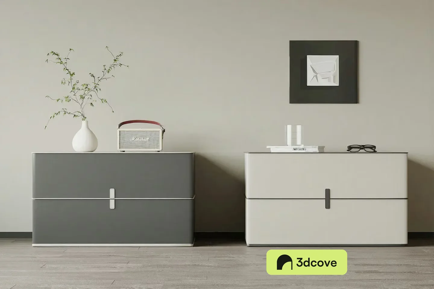 Two Gray Dressers