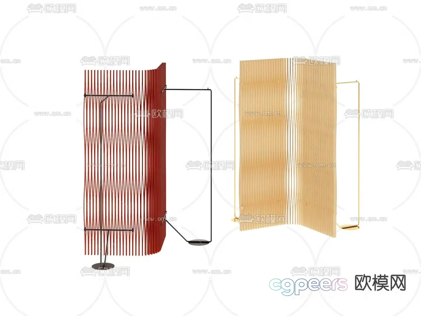 Modern screen insert partition 3d model