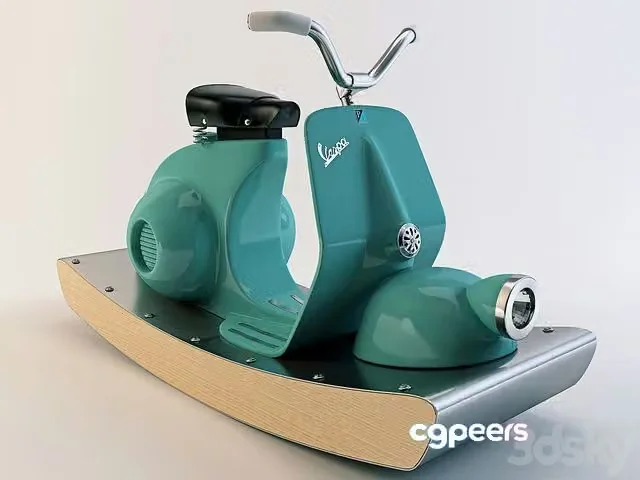 3ds Max Free – Vespa toy for a modern children’s room boy