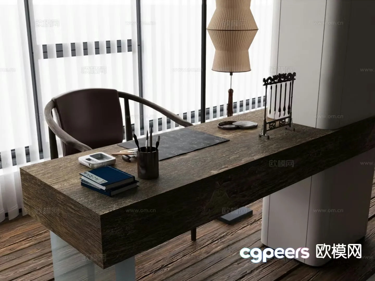 Medieval style desk 3d model