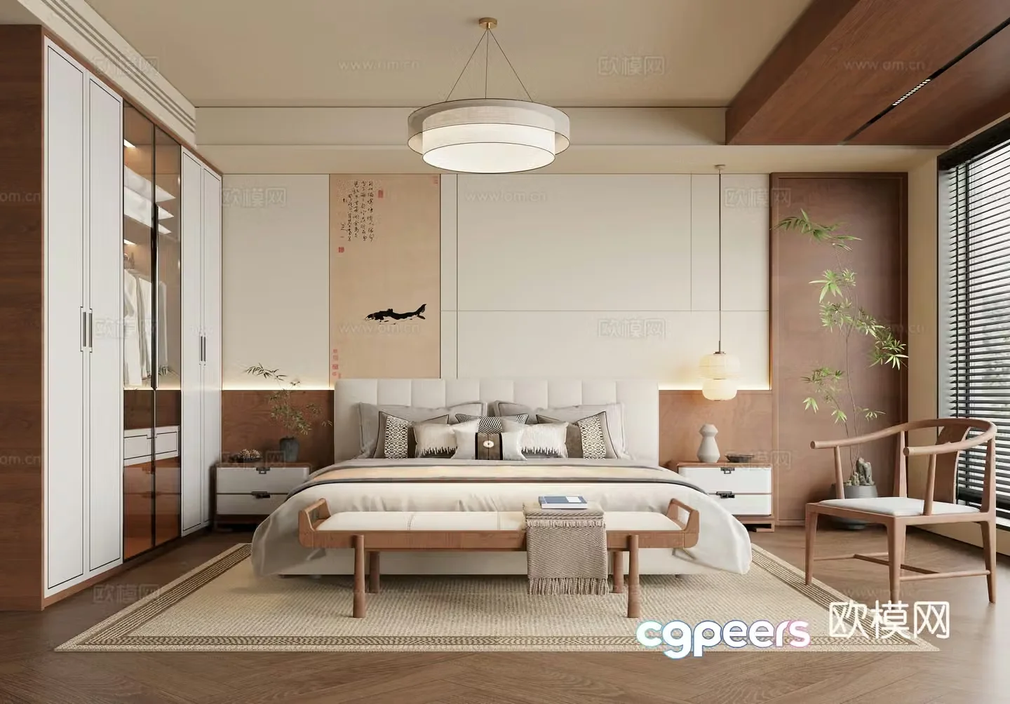 Song style home bedroom 3D model