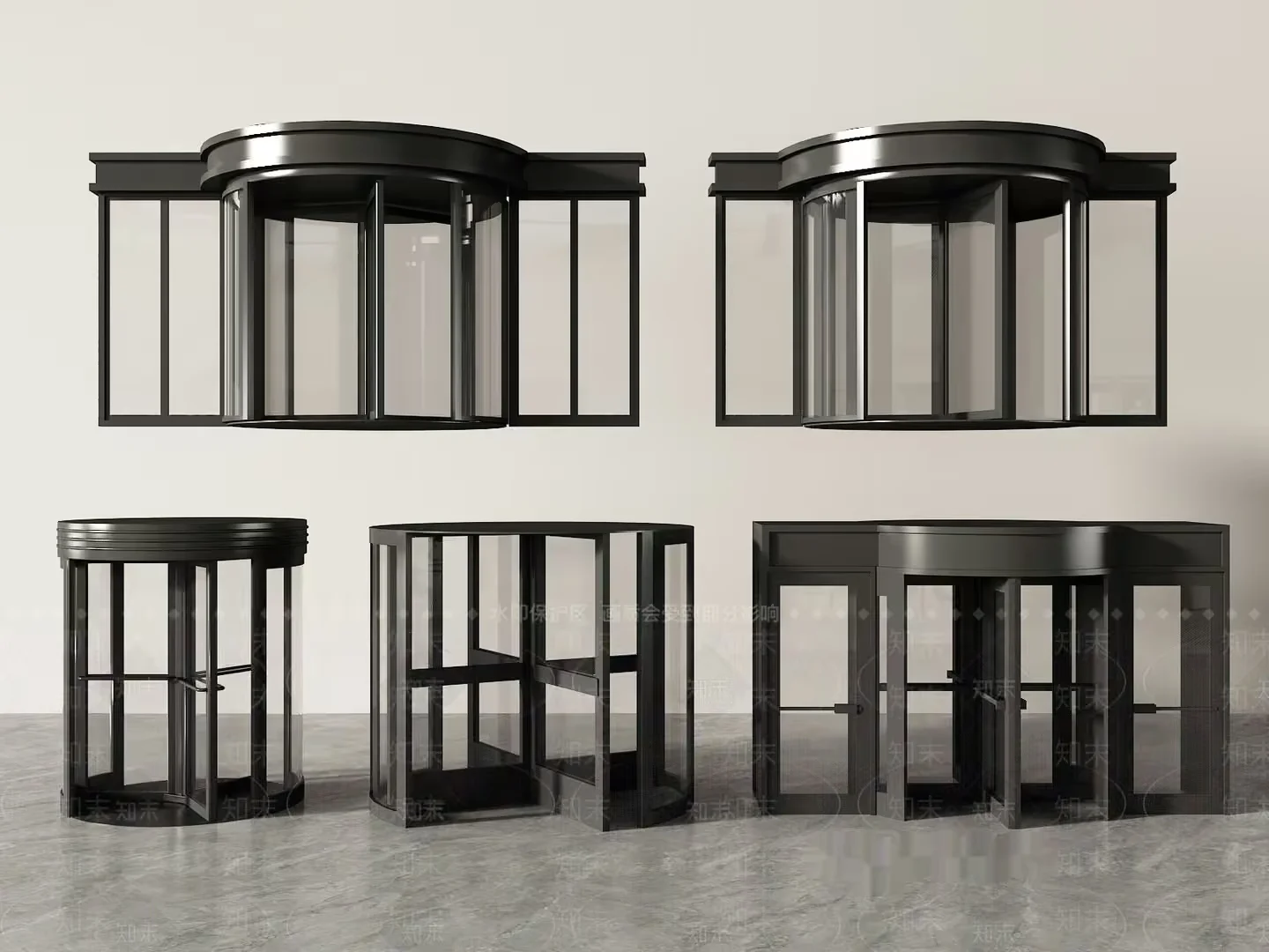 Modern Black Furniture 3D Model – 14452 – VRAY Render