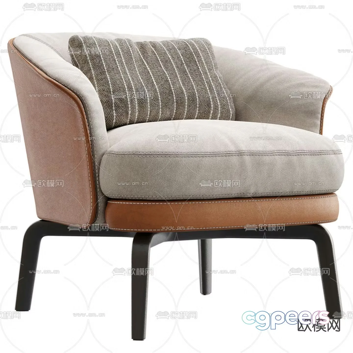 Modern chair leisure chair 3d model