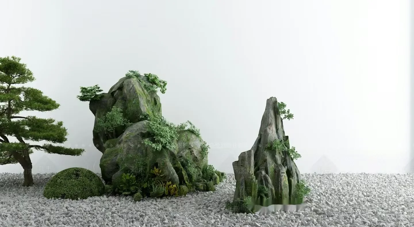A Japanese-Inspired Garden 3D Model – 3302 – VRAY Render