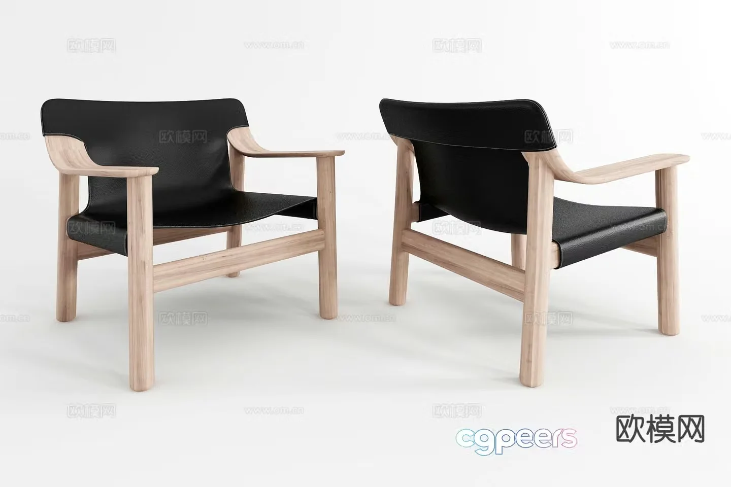 wabi-sabi chair armchair leisure chair 3d model