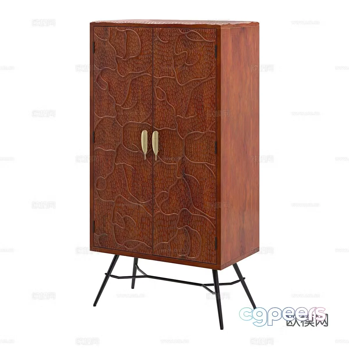 Nordic simple storage cabinet storage cabinet decorative cabinet low cabinet side cabinet 3d model