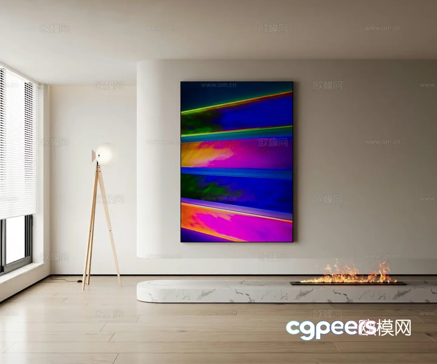Modern decorative painting 3d model