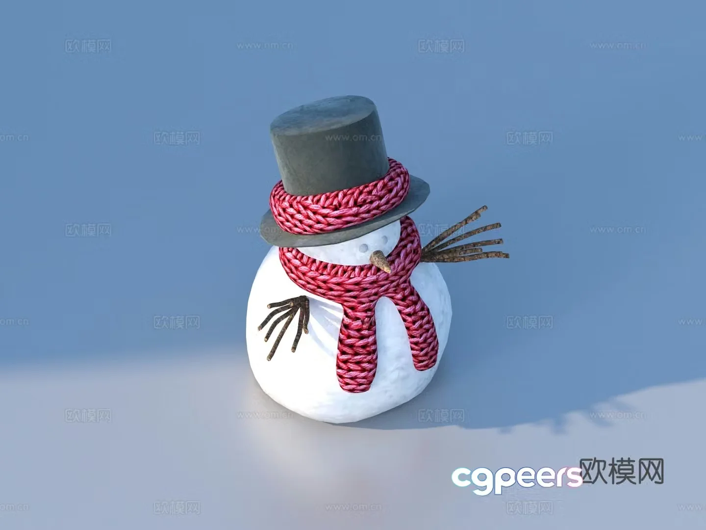 snowman ragdoll toy ragdoll doll 3d model