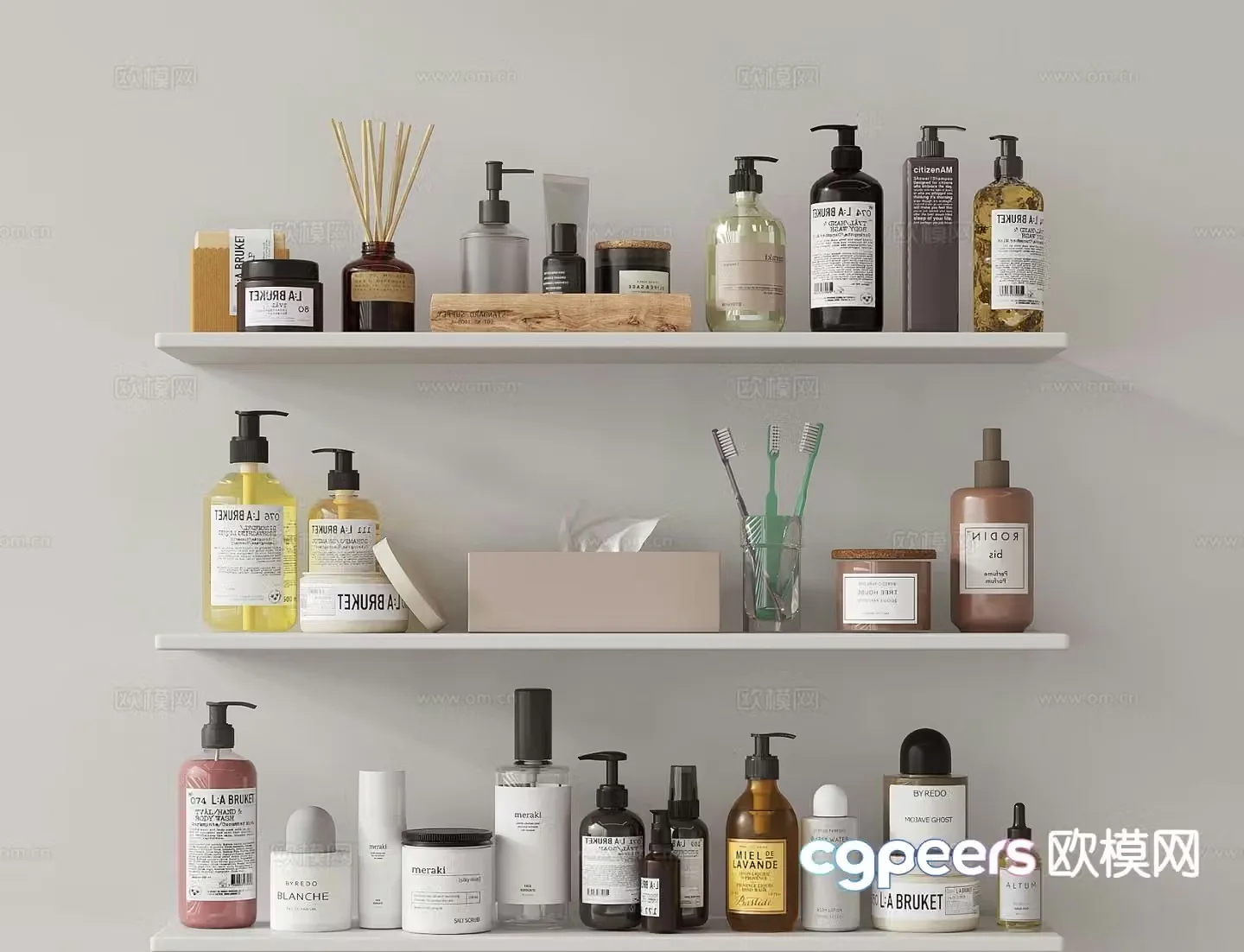 Toilet care products daily use toiletries 3D model