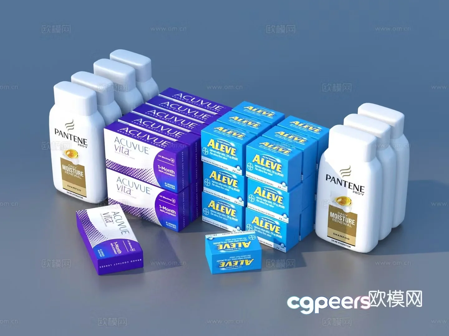 Cosmetics Shampoo Shower Wash Conditioner 3D Model