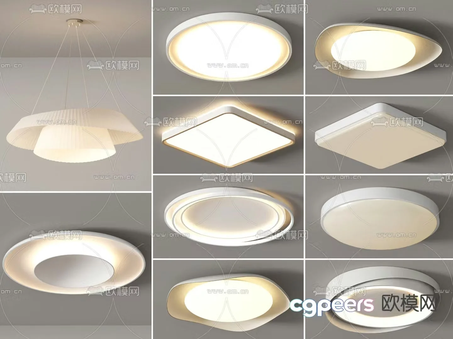 Ceiling lamp main lamp round lamp 3d model