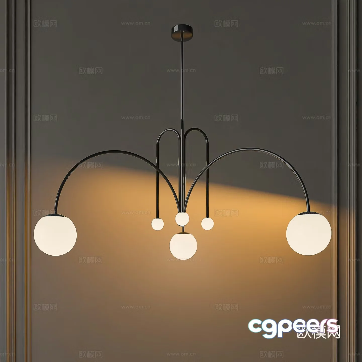 Medium style chandeliers French chandeliers Living room chandeliers Nordic chandeliers Spherical chandeliers 3D model