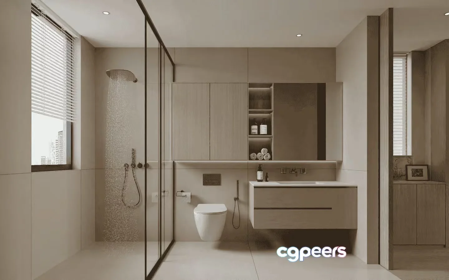 Modern Bathroom Design 3D Model – 17208 – VRAY Render