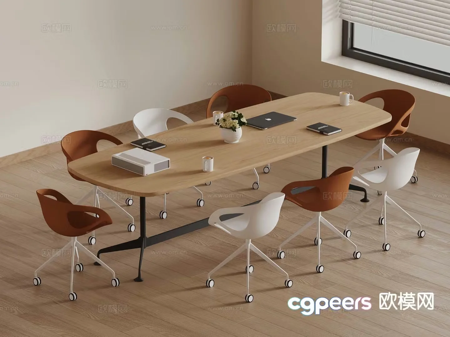 Modern conference table conference table 3d model