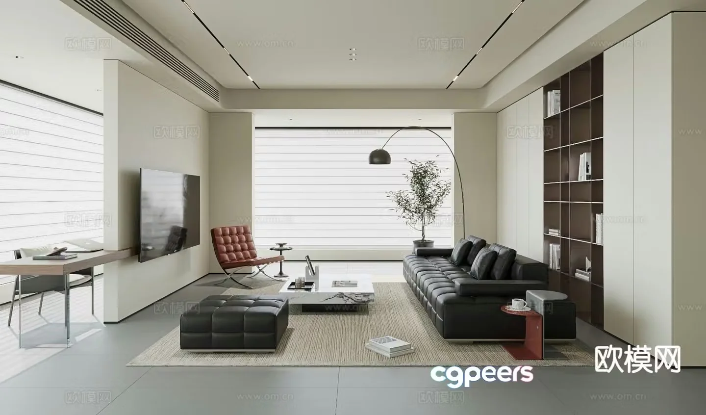 Modern living room 3d model