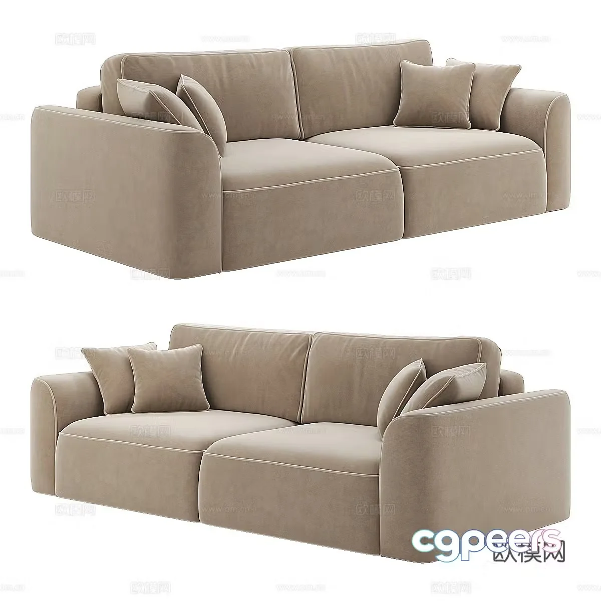 Modern Italian Boston sofa 3d model