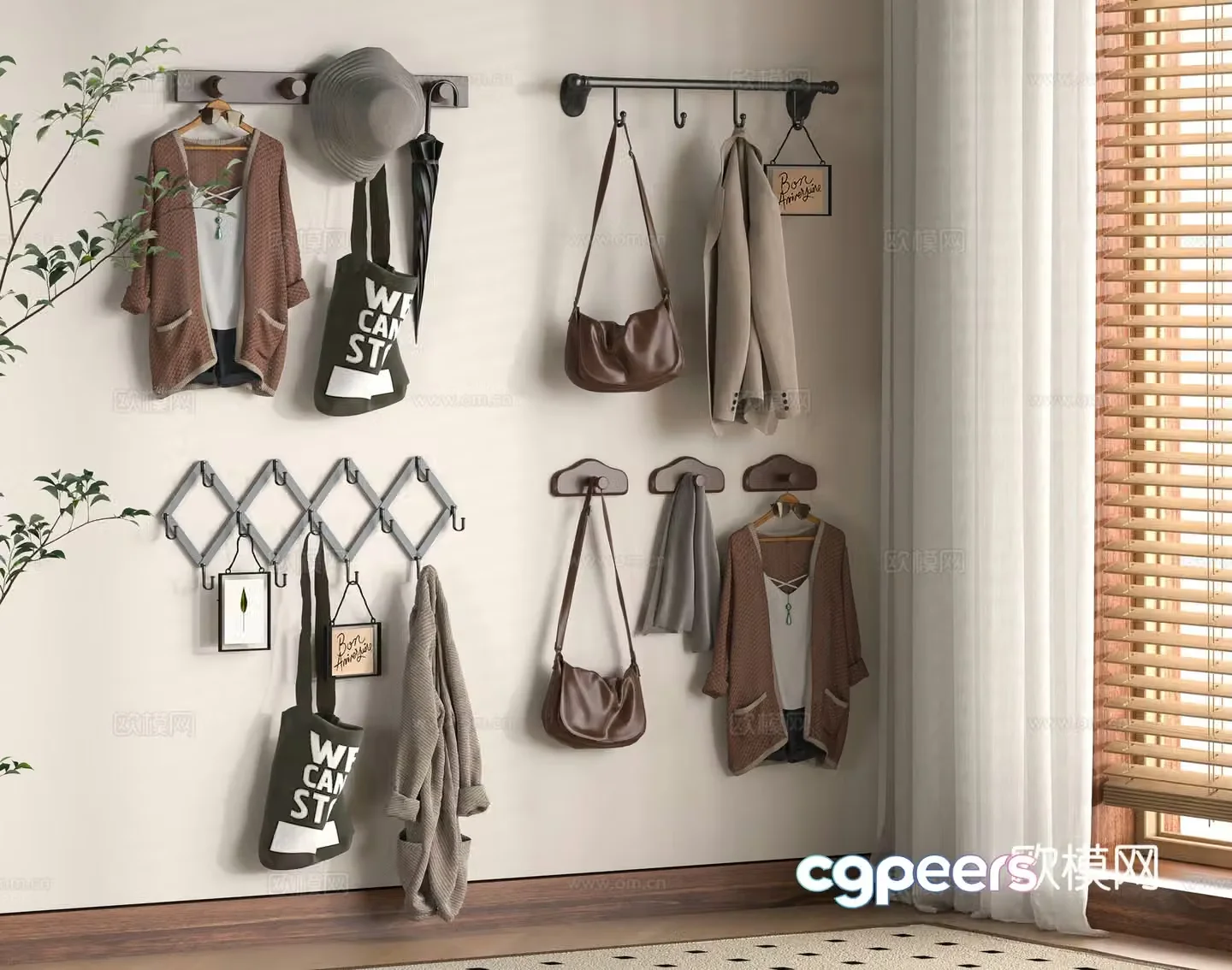 Modern clothes hanger 3d model