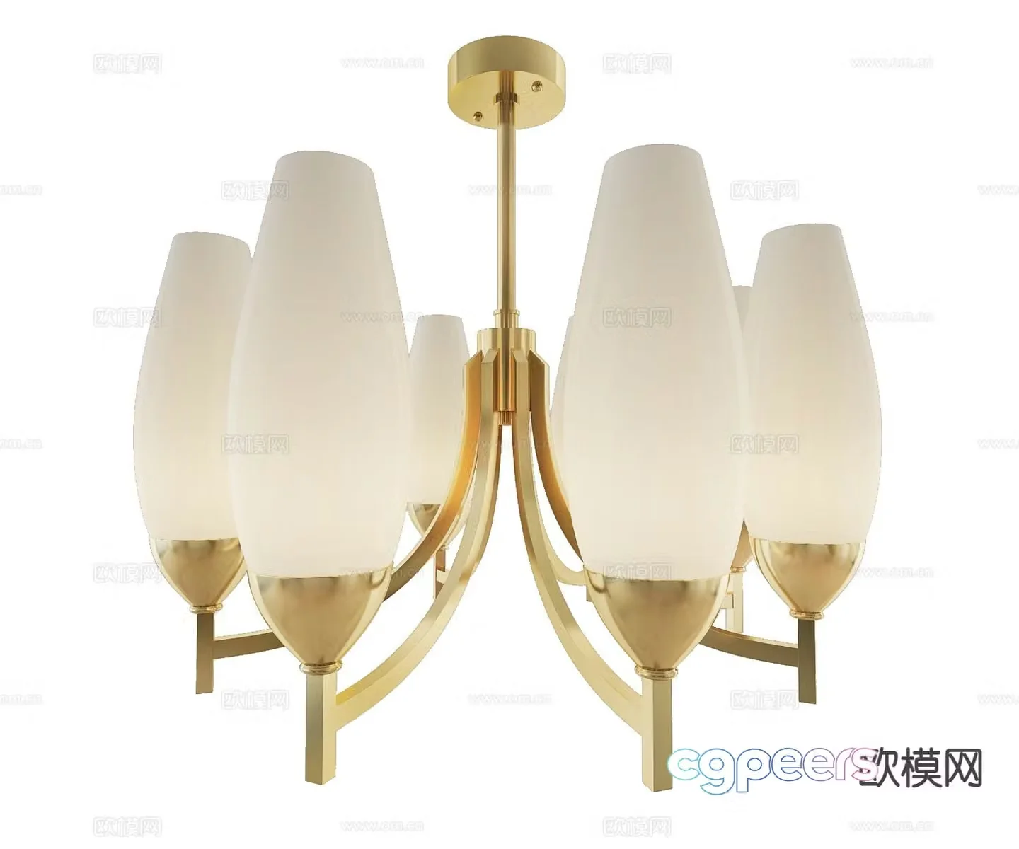 American chandelier art chandelier 3d model