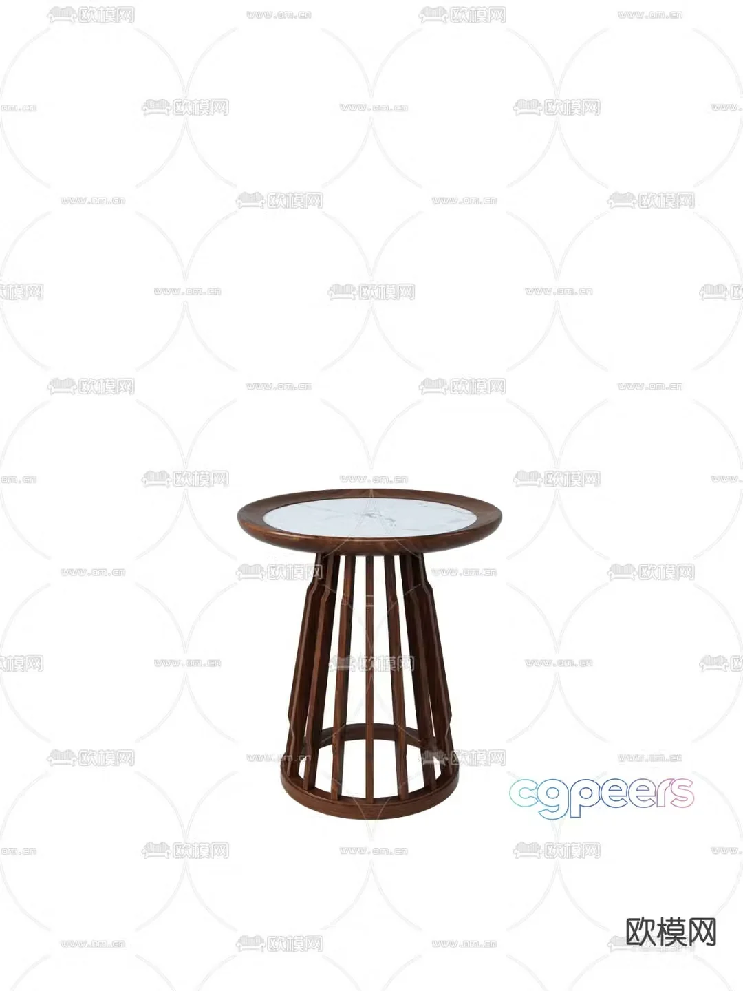 Chinese round table side table side table 3d model
