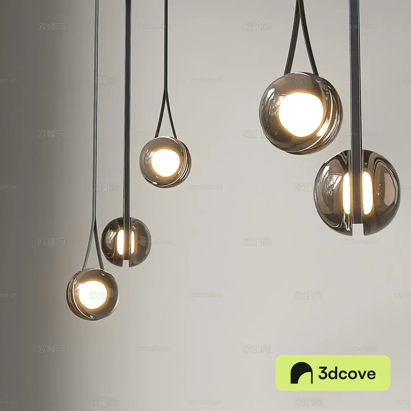 Modern glass chandelier