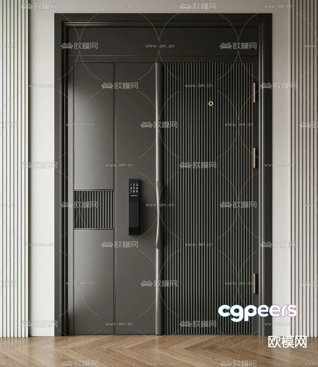 Entry door Password door Security door 3D model
