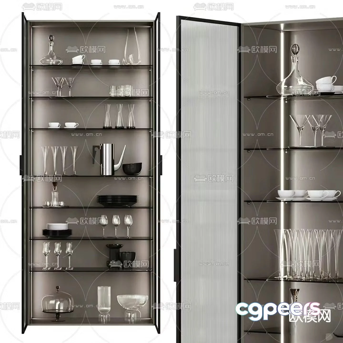 Wine cabinet glass cabinet display cabinet 3d model
