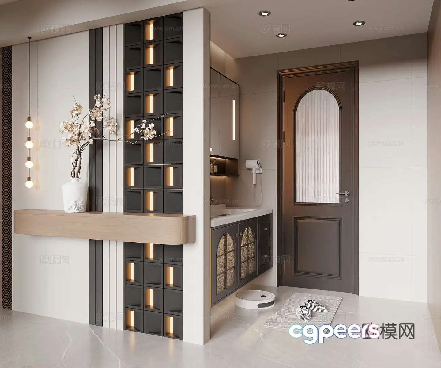 Middle-aged bathroom 3D model