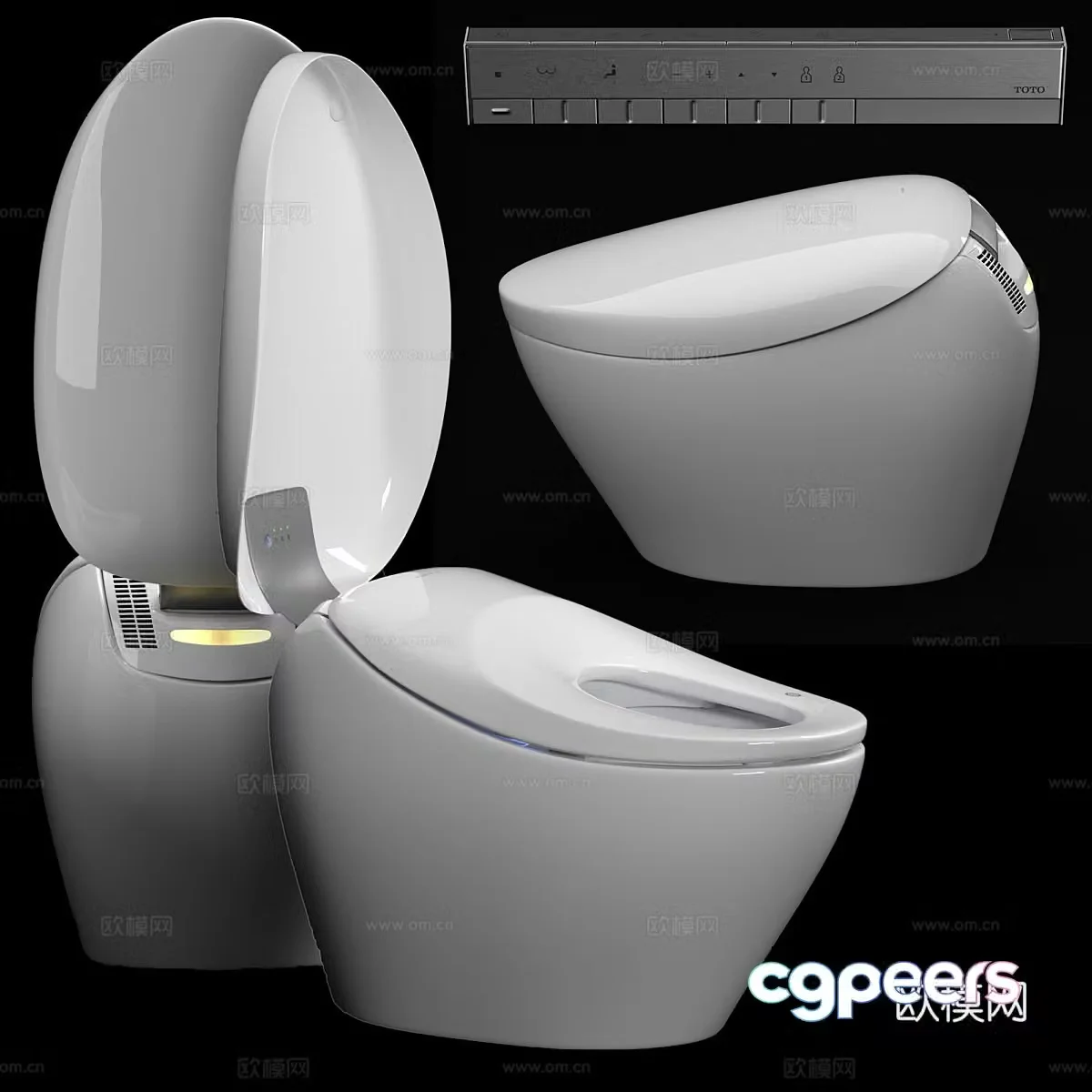 Smart toilet toilet 3d model