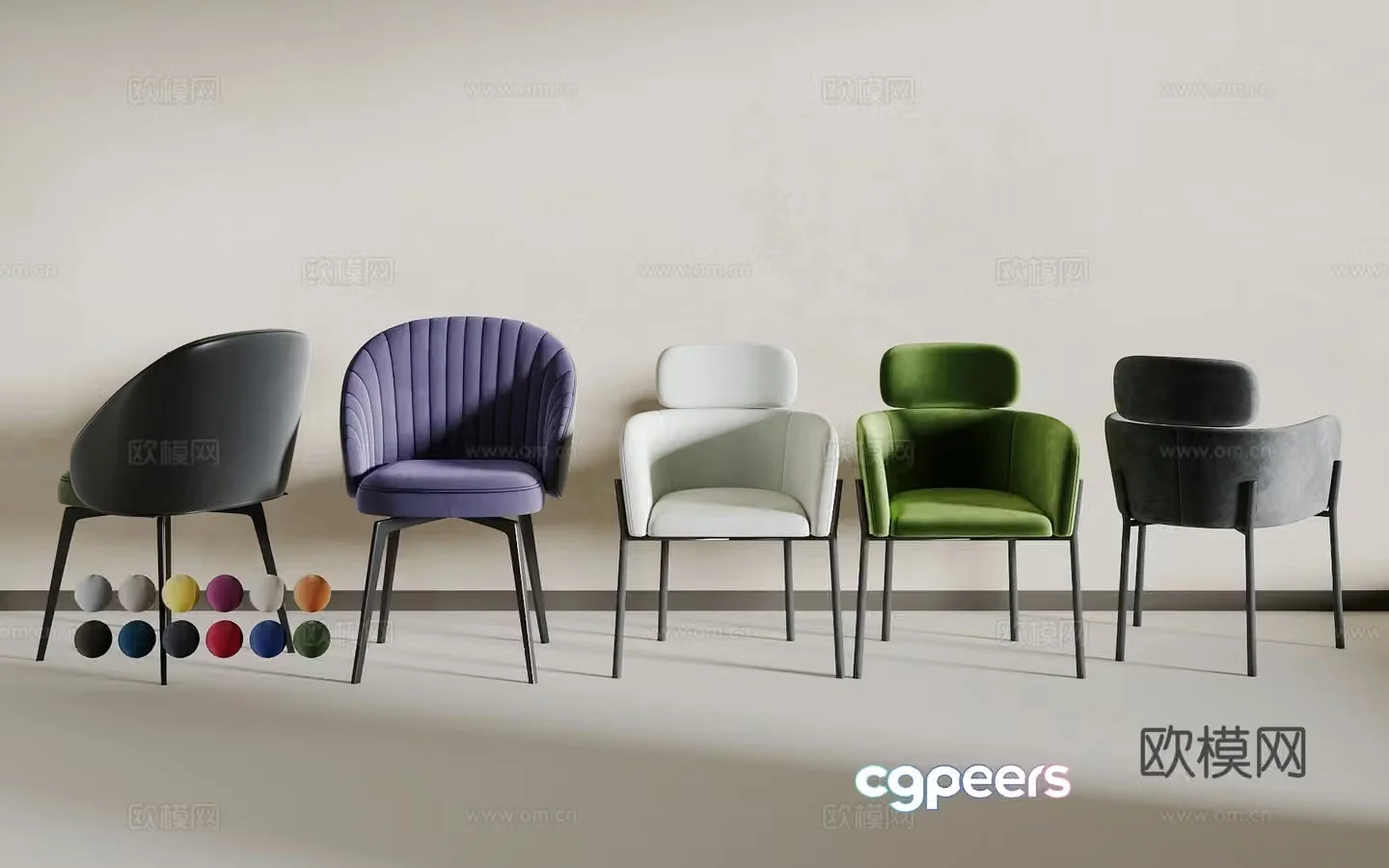 Modern single chair 3d model
