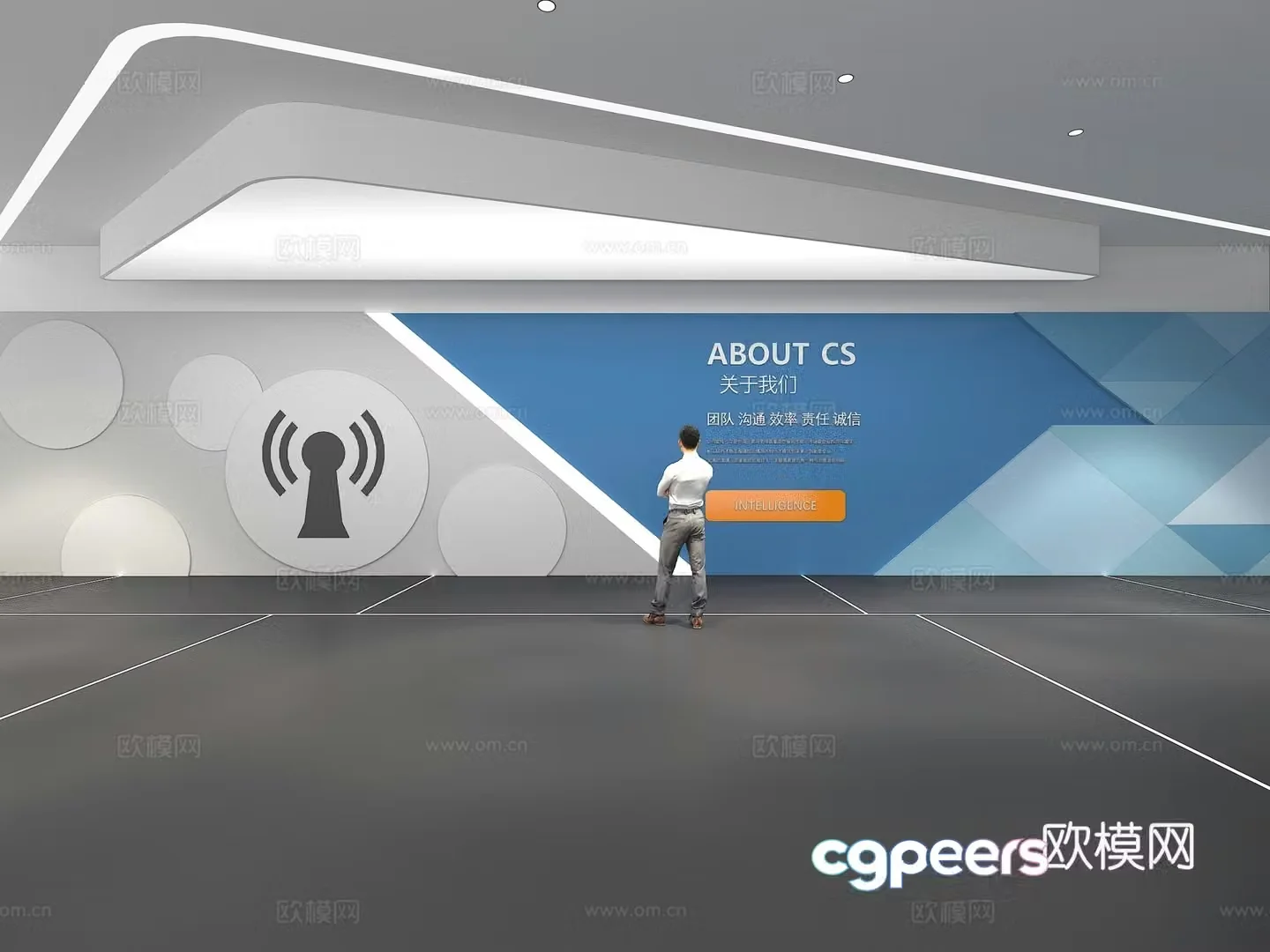 Cultural wall Corporate culture wall Classroom Theme wall Exhibition hall Campus culture Corridor 3D model