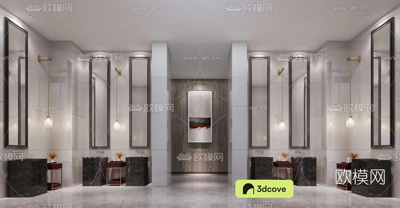 New Chinese style hotel bathroom