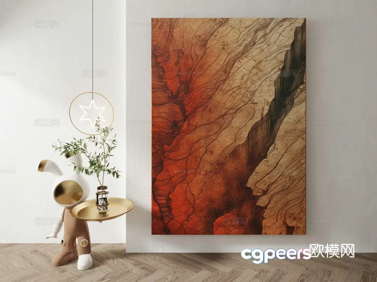 Modern decorative painting 3d model