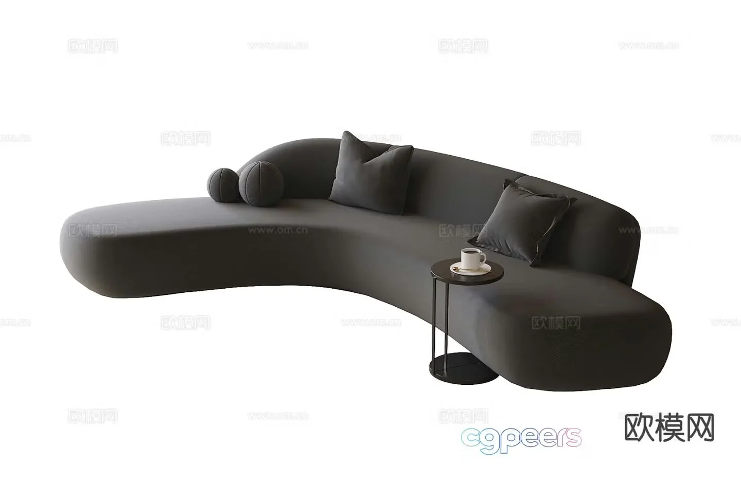 Modern curved sofa special shaped sofa 3d model