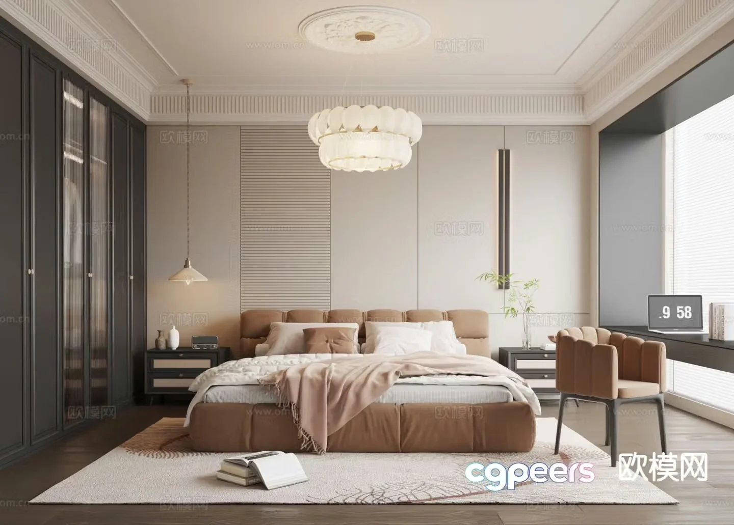 French bedroom master bedroom 3d model