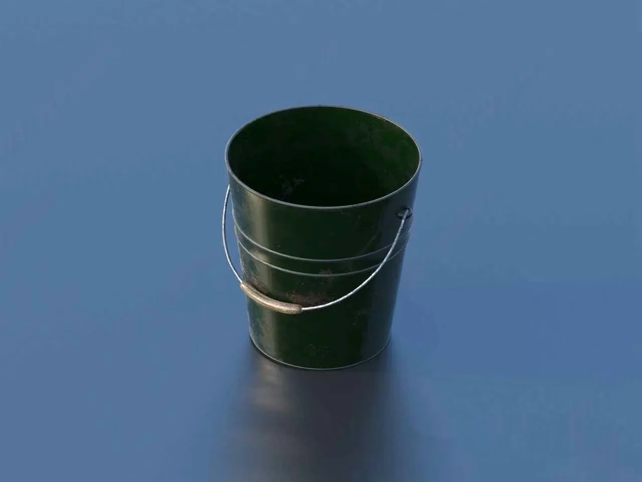 A Green Bucket 3D Model – 2660 – VRAY Render