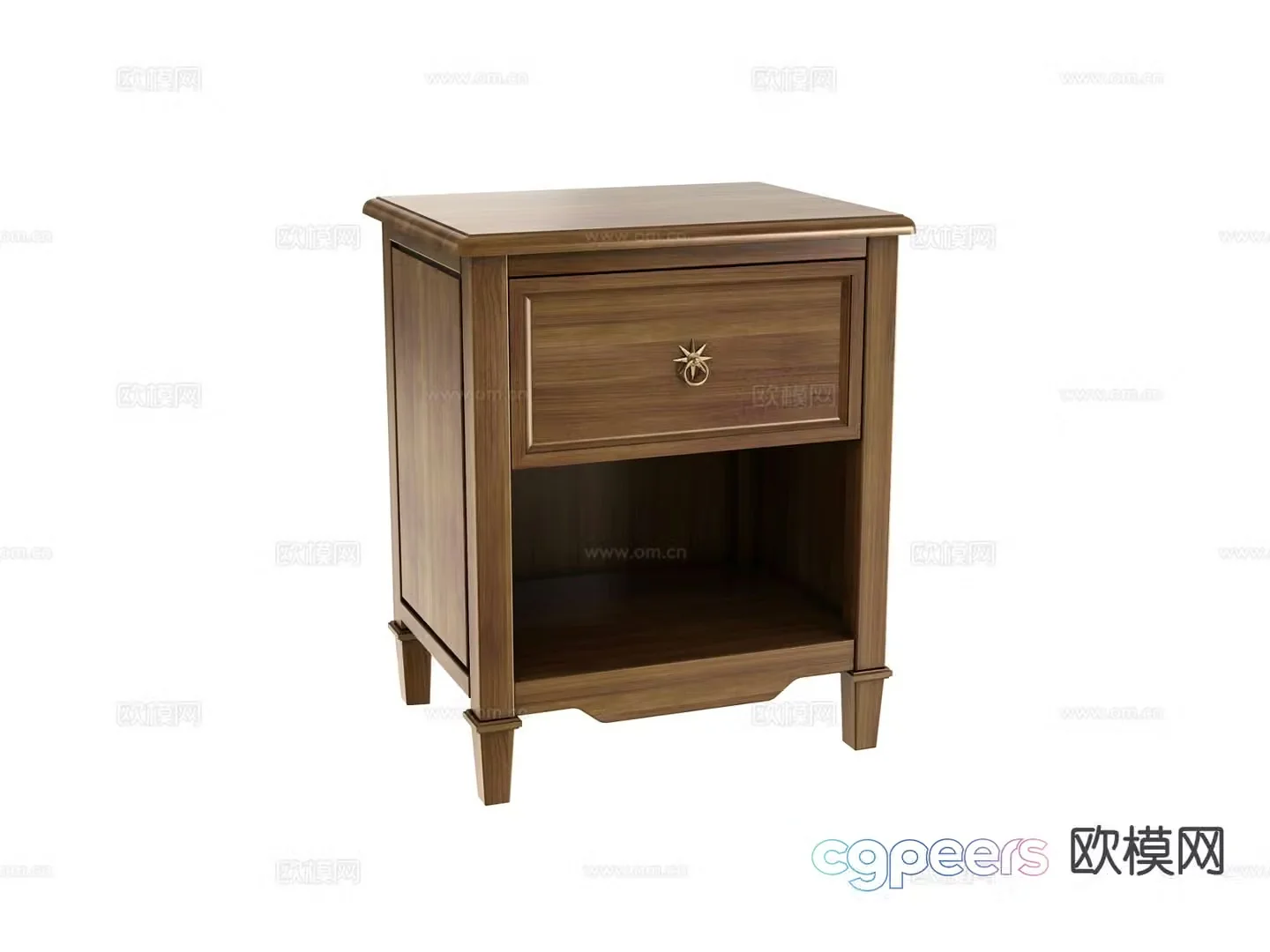 New Chinese style bedside table 3d model